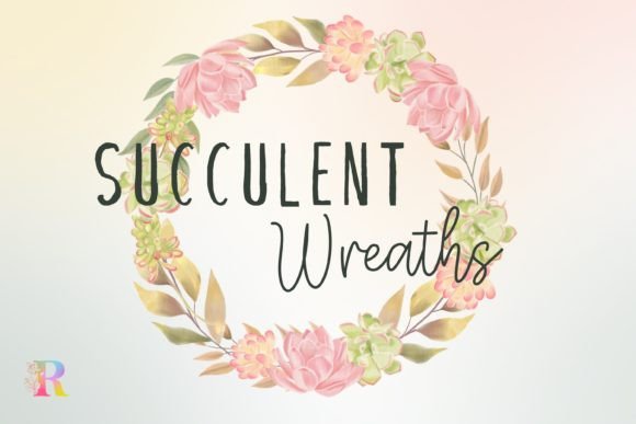 Download Succulent Watercolor Wreaths Clipart - Water Collection