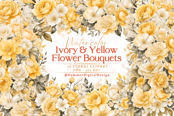 Download Watercolor Ivory &amp; Pearl Yellow Flowers - Water Collection