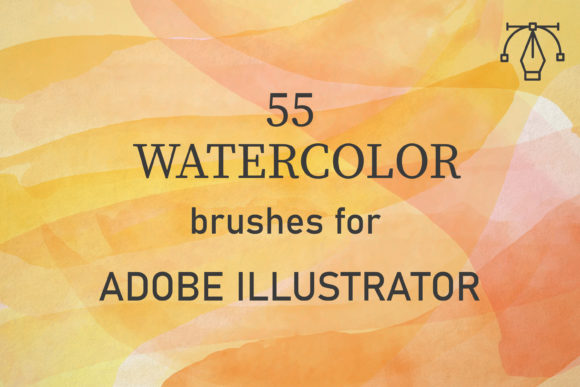 Download 55 Watercolor Brushes for Illustrator - Water Collection