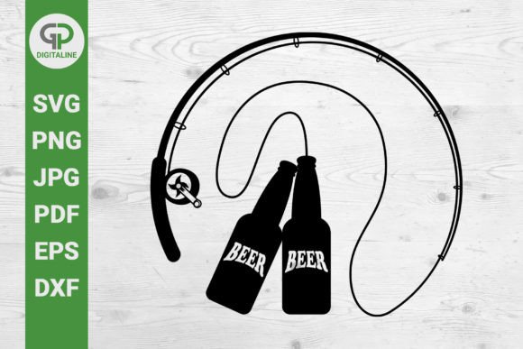 Download Fishing Beer SVG Circle Fishing Rod SVG - Fishing Collection