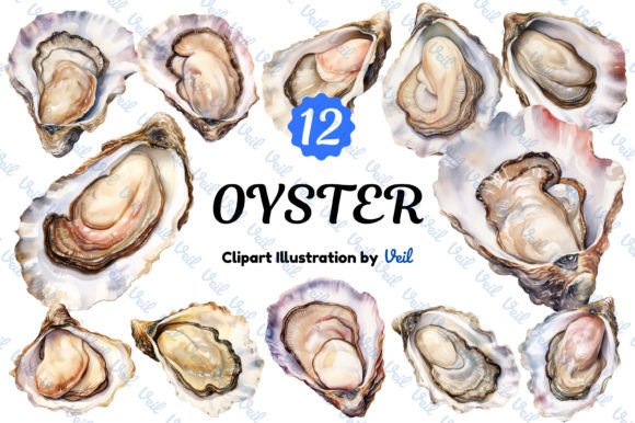 Download Oyster Clipart Watercolor Bundle - Water Collection