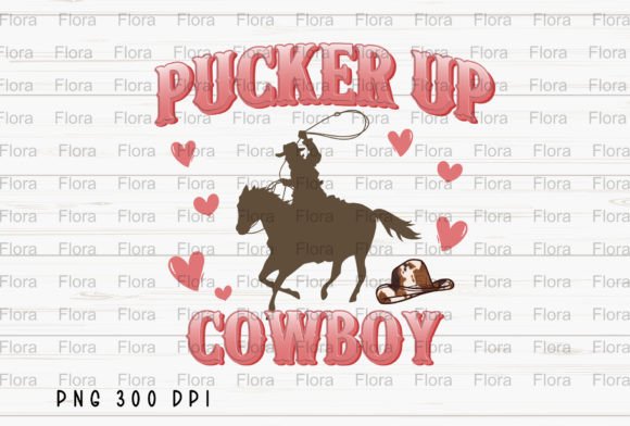 Download Puck Up Cowboy Valentines Day Retro PNG - Cowboy valentine Collection