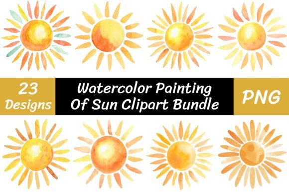 Download Watercolor Painting of Sun Clipart - Water Collection
