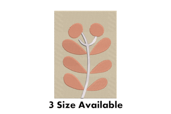 Download Minimal Leaf Plant Embroidery Design - Minimal Collection