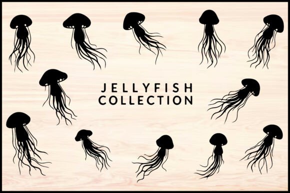 Download Jellyfish Silhouette Vector Set - Premium Resources