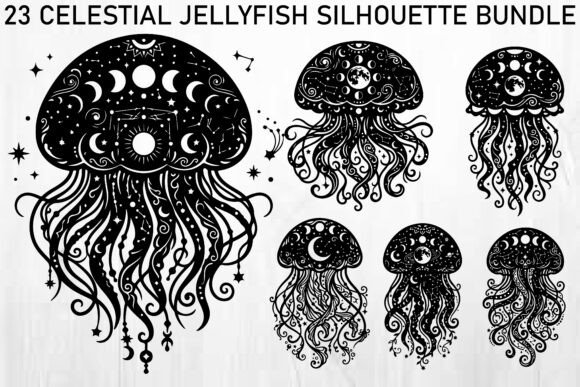 Download Celestial Jellyfish SVG Bundle - Jellyfish svg Collection