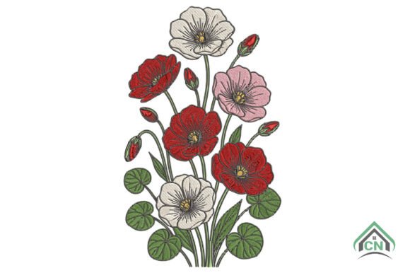 Download Floral Wildflower Embroidery Design - Floral Collection