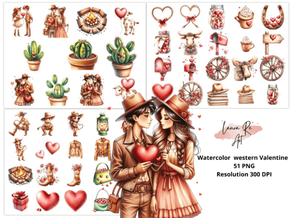 Download Watercolor Western Valentine - Water Collection