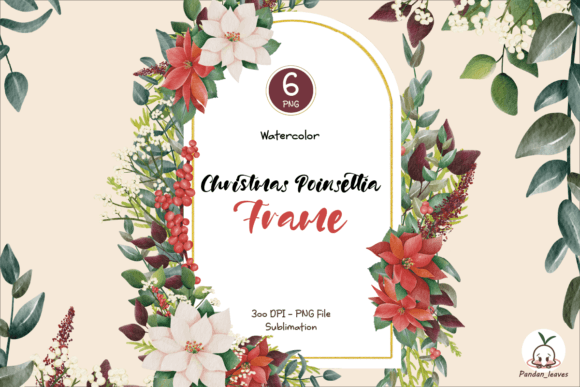 Download Watercolor Christmas Frame Arrangements - Water Collection