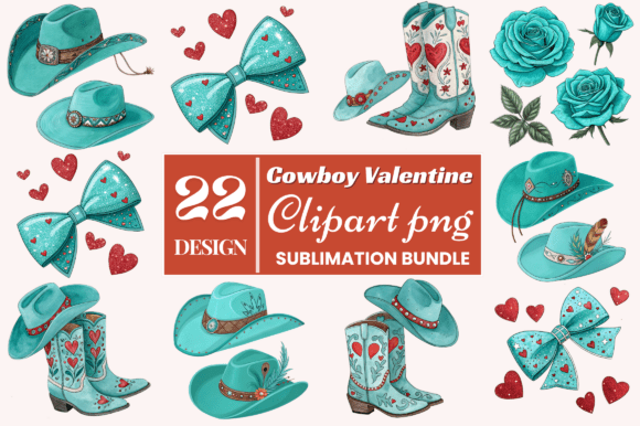 Download Cowboy Valentine Clipart PNG Bundle - Cowboy valentine Collection