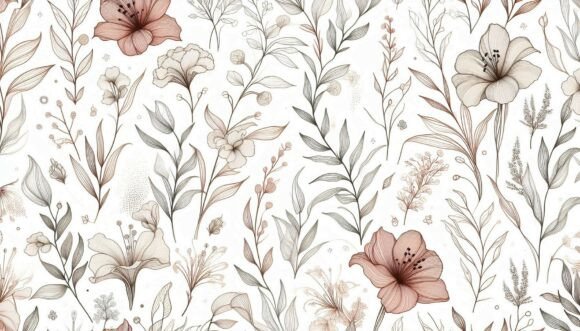 Download Minimalist Line Flowers - Minimal Collection