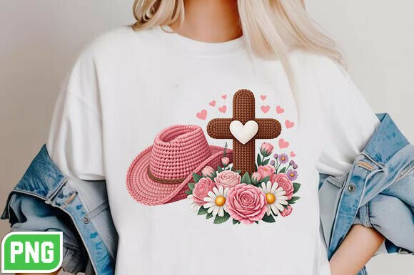 Download Faux Yarn Cowgirl Valentine Floral PNG - Floral Collection