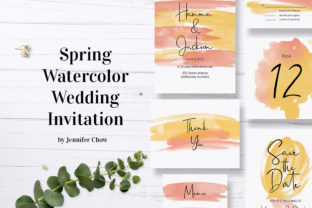 Download Spring Watercolor Wedding Stationery Set - Water Collection