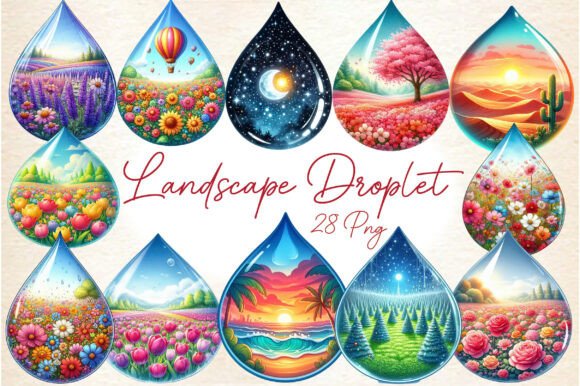 Download Landscape Water Droplet Clipart - Water Collection