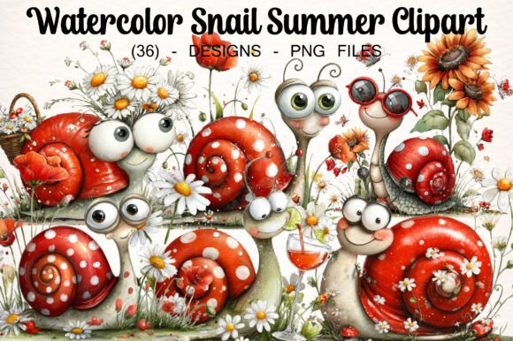Download Watercolor Snail Summer Clipart - Water Collection