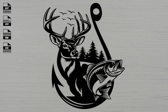 Download Deer Hunting Svg,Deer Head,Fishing Svg - Fishing Collection