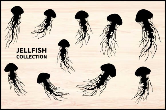 Download Jellyfish Silhouette Vector Set - Premium Resources