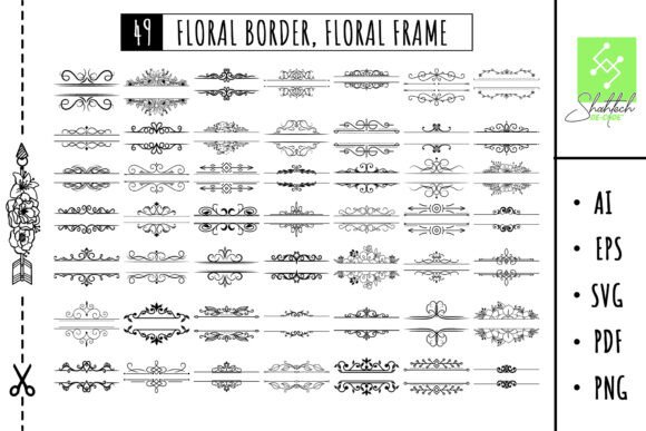 Download Floral Border Svg, Floral Frame Bundle. - Premium Resources