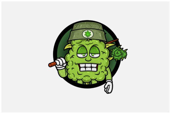 Download Weed Bud with Fishing Rod Logo - Fishing Collection