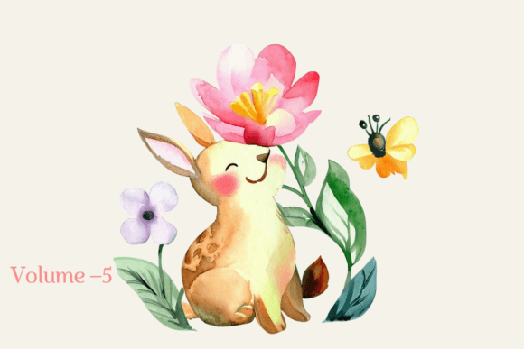Download Watercolor Spring Baby Animal Clipart - Water Collection