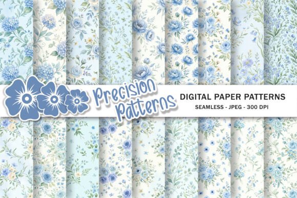 Download Whimsical Soft Blue Floral Pattern - Floral Collection