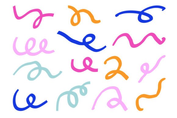 Download Colorful Curved Line SVG Bundle Set Pack - Curved line Collection