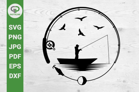 Download Fisherman SVG Birds and Fishing Rod SVG - Fishing Collection